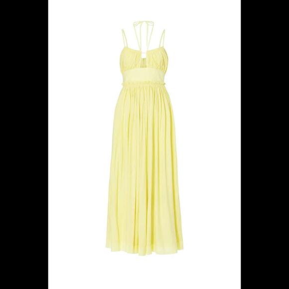 Ulla Johnson Freya Dress Butter Yellow Midi Summer Dress SIZE 6 + 8 - Picture 3 of 9